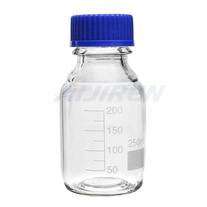 OEM media borosil reagent bottle with blue screw cap manufacturer ...